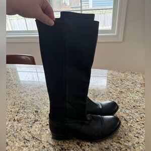 Women’s FRYE Molly Gore Tall Black Leather Boots size 9B